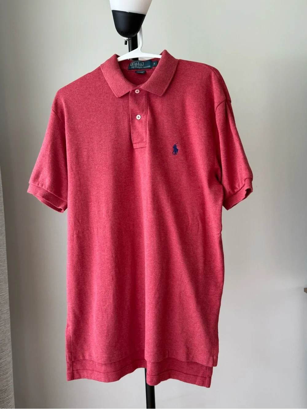 Ralph Lauren Men’s Heather Red Polo with Navy Pony S
